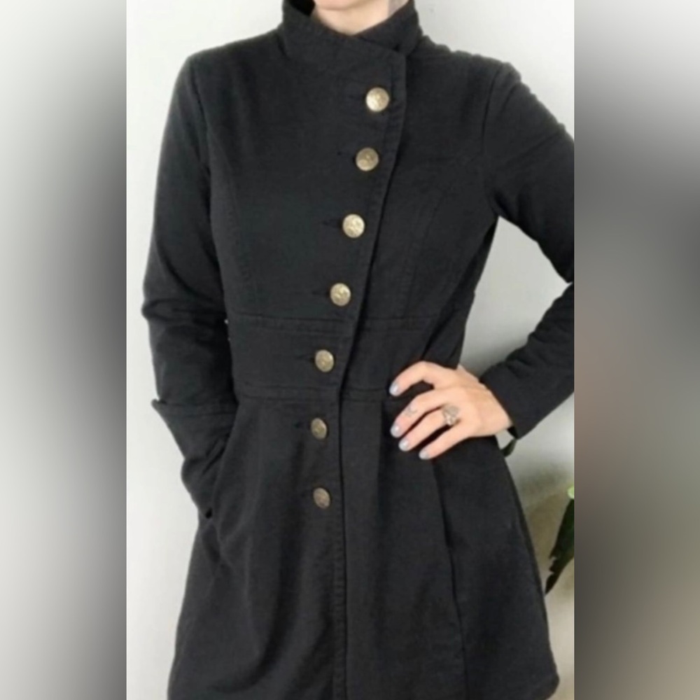 Cabi | Cabi Black Military Jacket Grab & Go Steampunk #695 Button Front | S